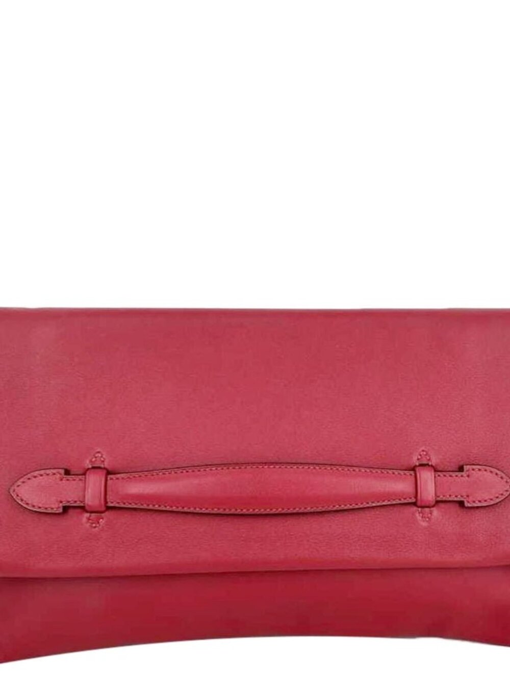 Hermes  Pliplat Swift Leather Clutch Red